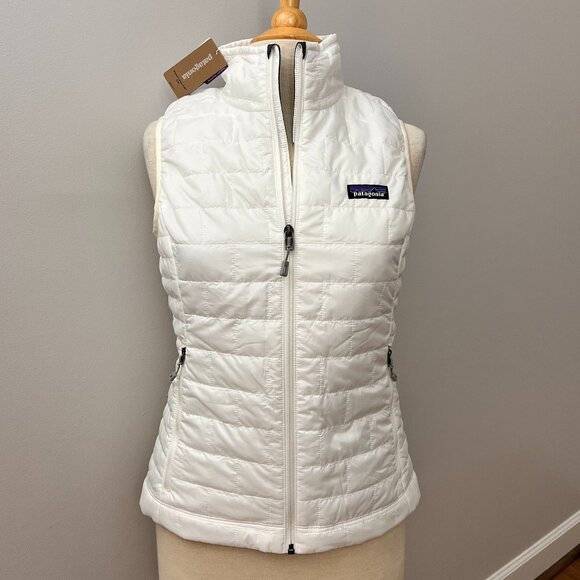 Patagonia Jackets & Blazers - NEW Patagonia Women's Nano Puff Vest Birch White Sz S